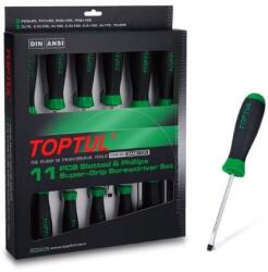 TOPTUL Set surubelnite drepte (slit)+ph 11 piese MAC1008GAAE1101 Surubelnita