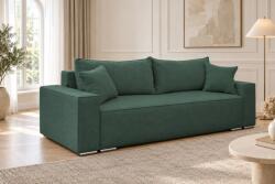 nuko Canapea extensibilă Perla din boucle, verde marin, cu ladă de depozitare Canapea