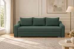 nuko Canapea extensibilă Mirella din stofă, verde marin, cu ladă de depozitare Canapea