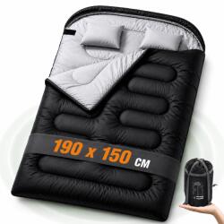 Timebox Sac de Dormit Dublu Timebox, 10°C, 150 cm, Negru (GS-959-NE) Sac de dormit