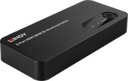Lindy Switch HDMI Lindy 2-Port 2.1 8K60 HDR, negru, bidirectional (38339)