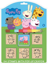 Jiri Models Peppa malac 5+1 nyomdázós játékszett zsírkrétával (JIRI33484)