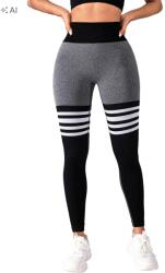 Shein Sport Leggings Fekete Csíkos Xs