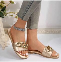 Shein Arany Flip-flop Papucs Lánc Díszítéssel S06__41