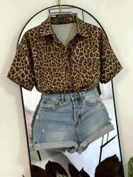 Shein Rövid Ujjú Ing Animal Print S06__M