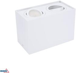 BEMKO Süllyesztett GU10 mennyezeti spotlámpa, fehér, 182 × 96 mm, 2×50 W BM-C23-DLO-AS-GU10-250-WH (BM-C23-DLO-AS-GU10-250-WH)