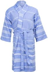 The One Towelling HAMAM BATHROBE / Halat de baie - albastru/alb XXL/XXXL (48101281936)