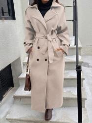 Shein Bézs Klasszikus Kabát W01__S - allegro - 11 940 Ft