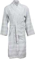 The One Towelling HAMAM BATHROBE / Halat de baie - gri deschis/alb S/M (481012a6212)