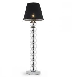 Argon Lampadar Fudżi 3657, 1xE27, negru și crom, abajur textil (ARG3657)