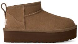 UGG hócsizma gyerek velúr CLASSIC ULTRA MINPLATFORM - barna 32.5 - answear - 51 990 Ft