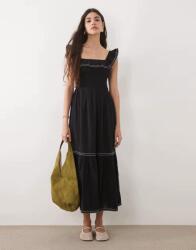 New Look Fekete Maxi Ruha Fodros B25__M