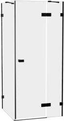 NEW TRENDY Oxia Black cabină de duș 90x80 cm dreptunghiular negru mat/sticlă transparentă AXJ-0354-WU (AXJ0354WU)