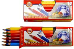 KOH-I-NOOR Tricolor Jumbo 3152/12 - háromszögletű színes ceruza, 12 db