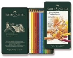 Faber-Castell Polychromos színesek pléhdobozban, 12 szín