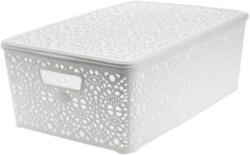 MEGAPLAST Mega Plast MONAKO XL + fedő, 14, 5 × 40, 3 × 27cm, fehér (MAT26411)