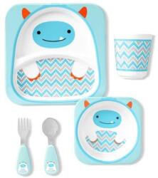Skip Hop SKIP HOP Zoo Set cadou pentru masă din melamină Winter Yeti 6 m+ (AGS9I414610) Set pentru masa bebelusi