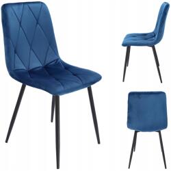 Jumi Pikírozott, Kárpitozott Velúr Szék, Modern Piado, Sötétkék, JUMIhome (SD-276635)