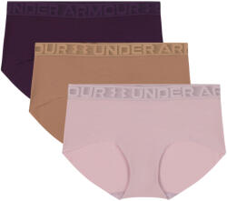 Under Armour PURE STRETCH NO SHOW LACE TRIM BOYSHORT - SOLID 3PK Roz, bej L (6016410-201)