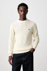Fred Perry pulóver férfi pamut - bézs S - answear - 58 990 Ft