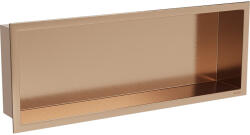Mexen X-Wall-R beépíthető falfülke peremmel 60 x 20 cm, szálcsiszolt réz (19C0602010)