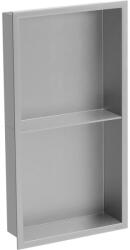 Mexen X-Wall-R beépíthető falfülke peremmel és belső polccal 60 x 30 cm, inox (1910603010S)