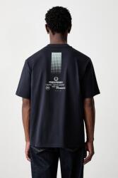 Fred Perry férfi pamut póló - sötétkék M - answear - 26 990 Ft