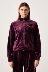 PUMA cipzáras melegítőfelső női velúr Essentials Elevated - burgundia XS
