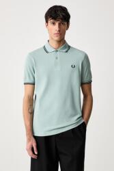 Fred Perry férfi pamut póló - türkiz S - answear - 37 990 Ft