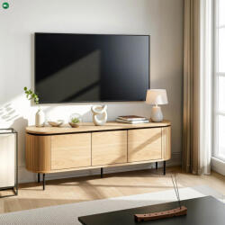 MEBELELITE Szafka RTV BECK 160 cm Trzydrzwiowa Dąb
