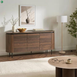MEBELELITE Komoda BECK 160 cm Trzydrzwiowa Orzech