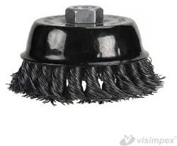 VISIMPEX Kúpos kefe-flexre 100x27mm acél sodrott (Pegatec) (007-006-001-079)