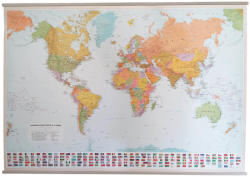Harta de perete, a lumii, politica, hartie laminata, 200x140 cm