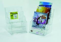 KEJEA Display plastic pentru pliante, 3 x A5, KEJEA - transparent