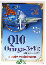 Dr. Chen Patika Q10 + Omega-3 halolaj + E-vitamin kapszula 40 db