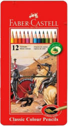 Faber-Castell Creioane colorate 12 culori/set FABER-CASTELL cutie metal FC115801