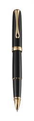 DIPLOMAT Excellence rollertoll 0.5 mm, díszdoboz, lakkozott fekete-arany színű tolltest - Kék (TD20000065)