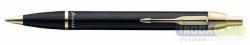 Parker I. M. Metal golyóstoll, arany színű klip, fekete tollttest - Kék (ICPIMBP08)