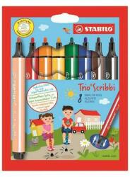 STABILO Trio Scribbi 1.5-2mm rugós hegy 8db-os - Különböző szín (TST368803)