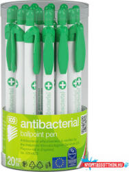 ICO Antibakteriális golyóstoll készlet tartóban (20db) nyomógombos - Kék (TICABGT03/ANTIBAKTERIBP)