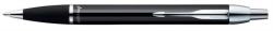 Parker I. M. Metal golyóstoll, ezüst színű klip, lakk fekete tolltest - Kék (ICPIMBP02)