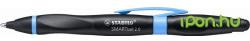 STABILO Smartball golyóstoll 0.5mm, nyomógombos, fekete-kék tolltest, jobbkezes - Kék (TST11570)