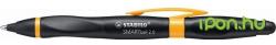 STABILO Smartball golyóstoll 0.5mm, nyomógombos, fekete-narancs tolltest, jobbkezes - Kék (TST11573)