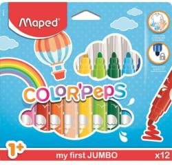 Maped Color'Peps Maxi 1-6mm, ruhából könnyen kimosható 12db-os - különböző szín (IMA846020)