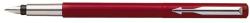 Parker Vector töltőtoll, ezüst színű klip, piros tolltest (ICPVFPP)