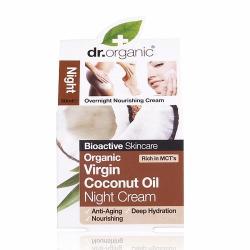 Dr. Organic Bioactive Skincare éjszakai arcápoló krém BIO szűz kókuszolajjal 50 ml