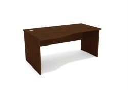 MAYAH Premio KM-5 íves íróasztal, balos, laplábbal, 160x100 cm, dió (IB4VD)
