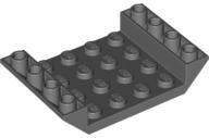LEGO® 60219c85 - LEGO sötétszürke kocka 45° dupla inverz lejtő 6 x 4 méretű, 4 x 4 kivágással és 3 lyukkal
