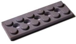 LEGO® 32001c86 - LEGO világosszürke technic lap 2 x 6 méretű, 5 lyukkal