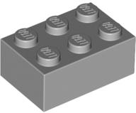 LEGO® 3002c86 - LEGO világosszürke kocka 2 x 3 méretű